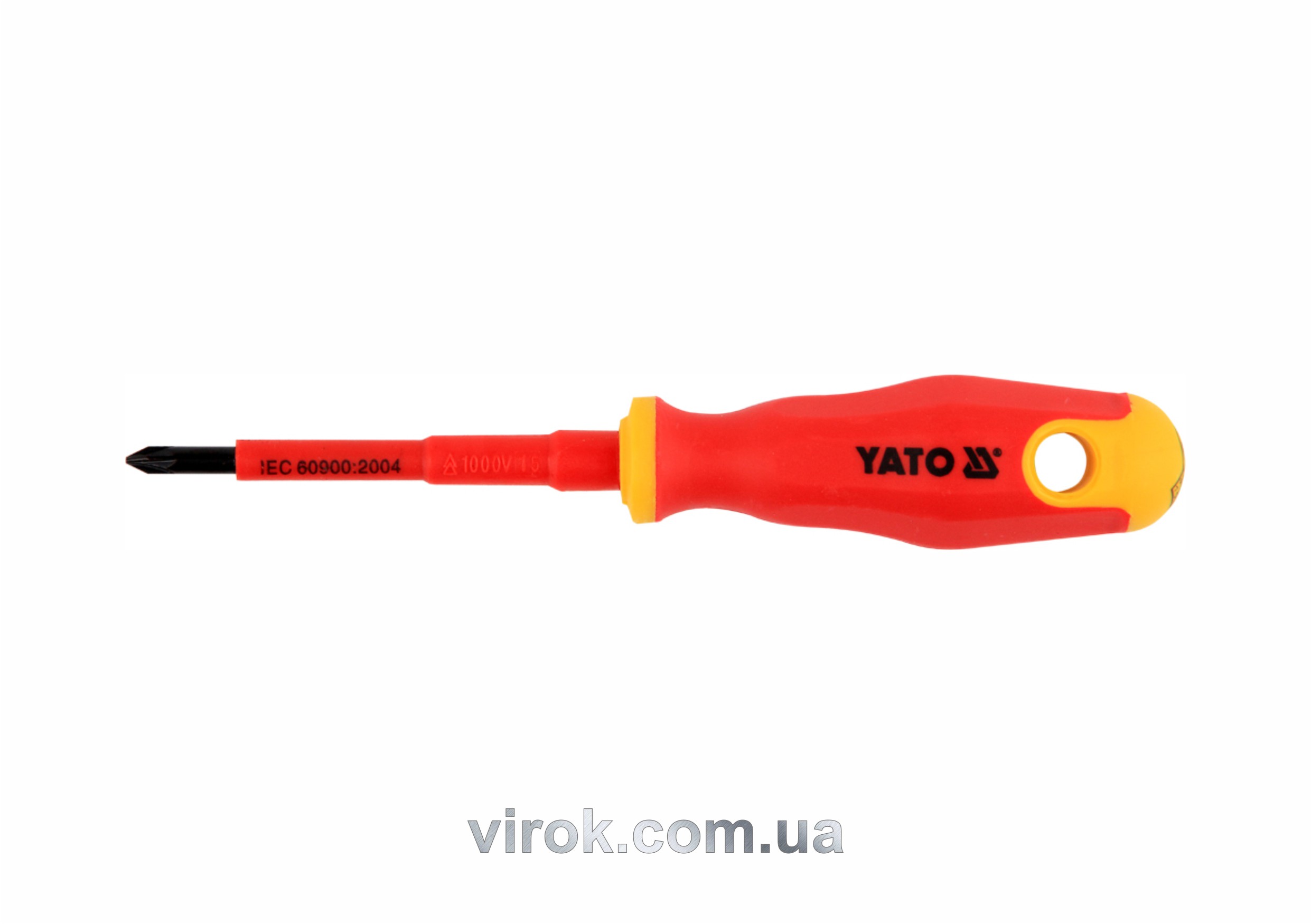 Купить Отвертка диэлектрическая крестовая YATO PZ1 x 80 мм VDE до