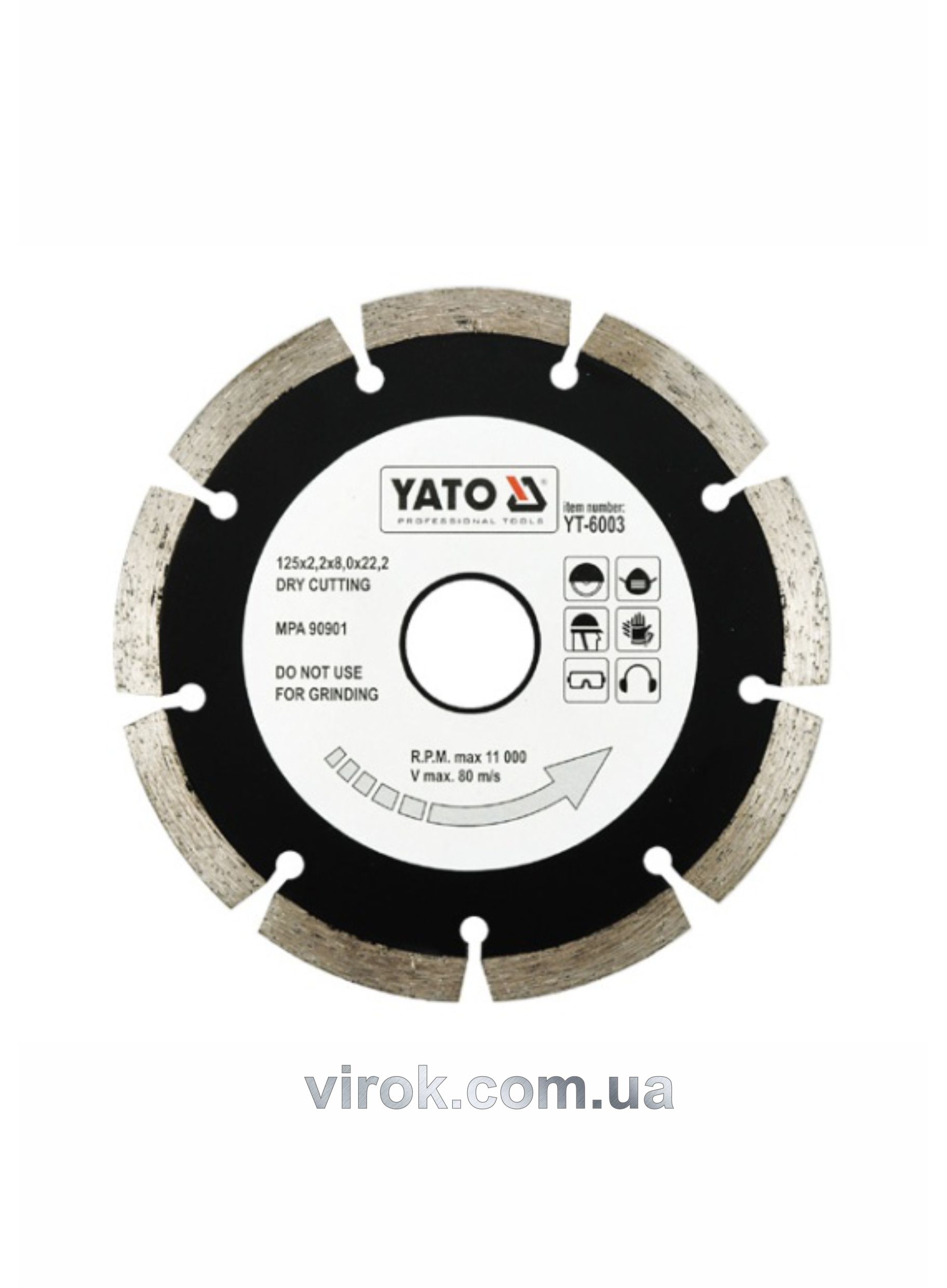 Диск відрізний алмазний YATO 