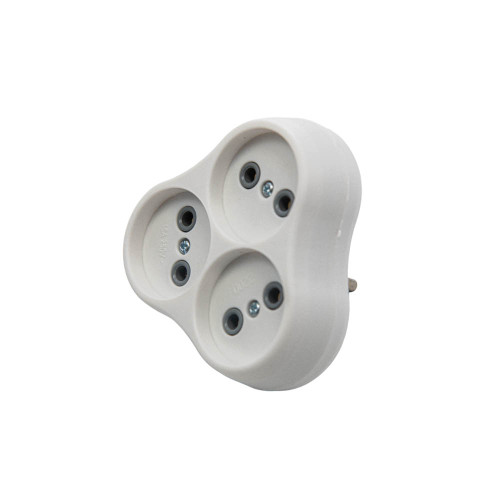 Вилка-перехідник електромережева ТМ VIROK 16А/250V без заземлення