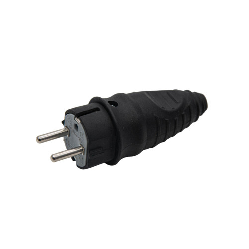 Вилка мережева VIROK 16А/250V з заземленням пряма з каучуку