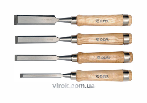 Набір стамесок YATO з дерев'яними ручками 10, 16, 20, 25 мм 4 шт