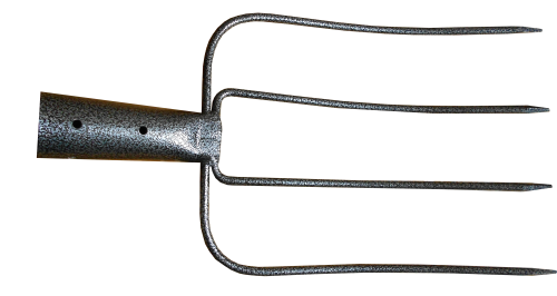 Вила ,молоткове пофарбування , 4 зубці без держака