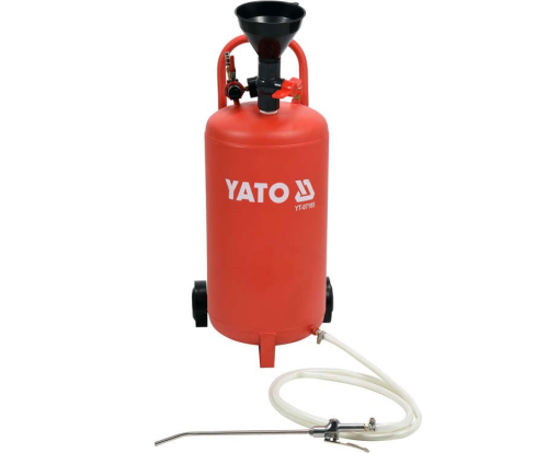 Оливо-змазувальний агрегат пневматичний на колесах YATO з ємністю 20 л, тиск- 0,5 MPa, шланг- 2,1 м