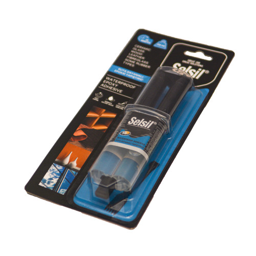 Клей 2-компонентний епоксидний SELSIL водостійкий 28 гр  20V244