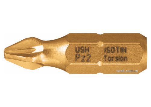 Насадка викруткова з титановим покриттям USH 1/4" хрестова PZ1 х 25 мм 10 шт