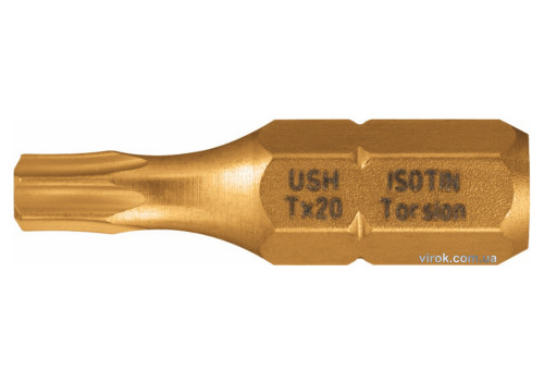 Насадка викруткова з титановим покриттям USH 1/4" TORX T10 x 25 мм 10 шт