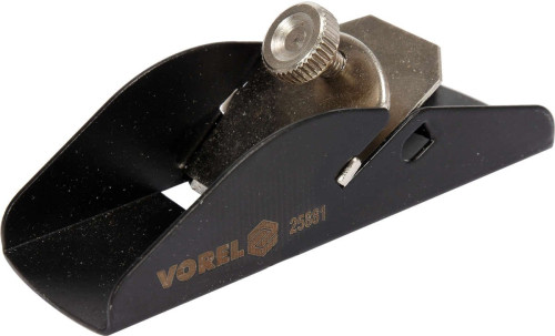 Рубанок модельний міні VOREL, металевий корпус 90х 29 мм, ніж- 26 мм