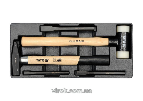Вклад до інструментальної шафи YATO молотки 300 і 350 мм 2 шт та зубила 3 шт