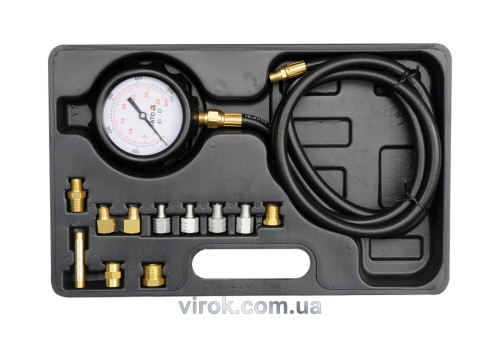 Тестер для вимірювання тиску оливи YATO з адаптерами в діапазоні 0-35 бар