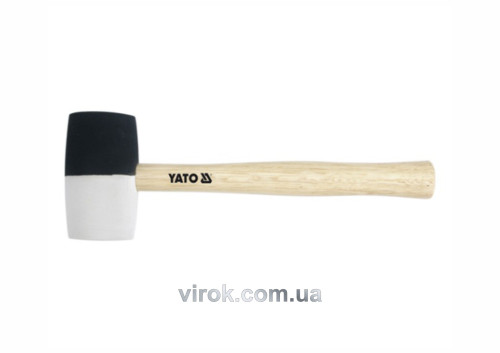 Молоток гумовий YATO з дерев'яною ручкою 50 мм 370 г 300 мм
