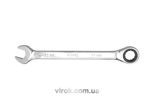Ключ ріжково-накидний з тріщаткою VOREL М17 мм