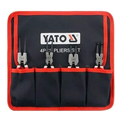 Набір щипців SEGERA для стопорних кілець YATO розтискні і стискні, l= 180 мм, 4 шт в кишені