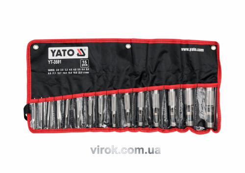 Пробійники отворів для шкіри YATO 2-22 мм 15 шт