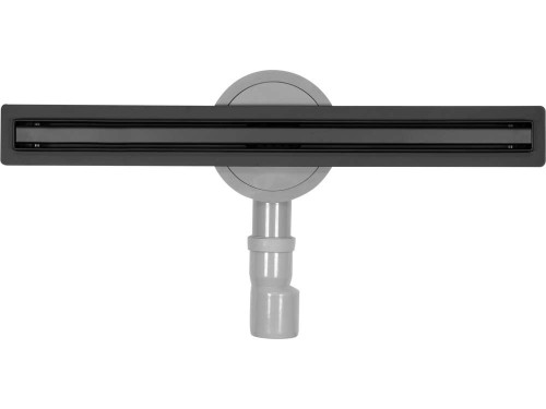 Трап підлоговий лінійний з нержавіючої сталі, чорний FALA SLIM BLACK; 50х 3х 7 см, сифон- 56 мм 