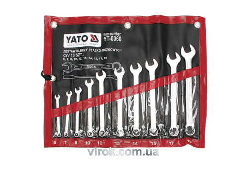 Набір ключів ріжково-накидних YATO М6-19 мм 10 шт