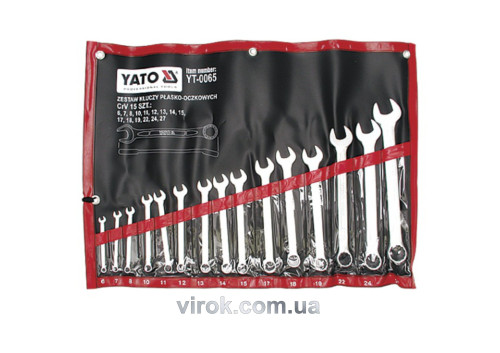 Набір ключів ріжково-накидних YATO М6-27 мм 15 шт