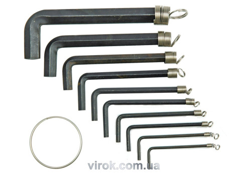 Набір ключів шестигранних Г-подібних VOREL М2-10 мм 8 шт