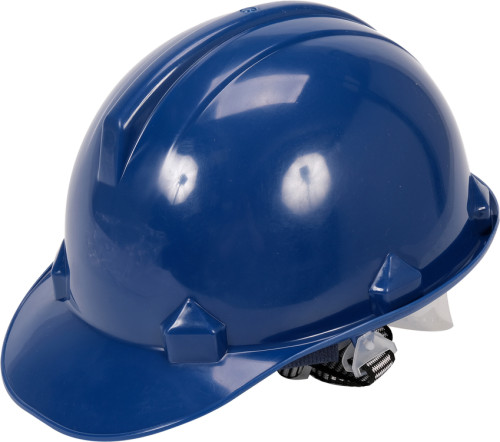 Каска для захисту голови VOREL синя з матеріалу HDPE