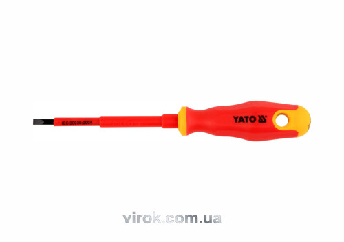 Викрутка діелектрична плоска YATO SL4 х 100 мм VDE до 1000 В