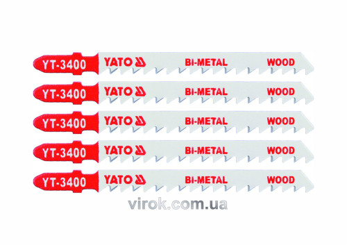 Полотно для електролобзика (дерево, сталь) YATO Bi-Metal 6TPI 100 мм 5 шт