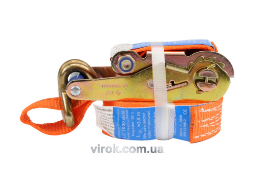 Ремінь для кріплення з тріщаткою VOREL, 1000 daN, 35мм х 6м, [10] 