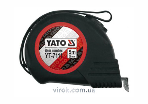 Рулетка з нейлоновим покриттям і магнітним наконечником YATO 5 м х 25 мм