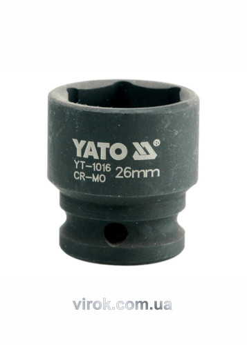 Головка торцева ударна шестигранна YATO 1/2" М26 х 43 мм