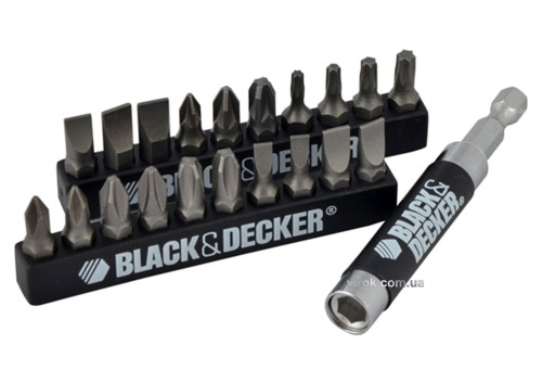 Набір насадок викруткових Black+Decker з магнітним тримачем 21 шт