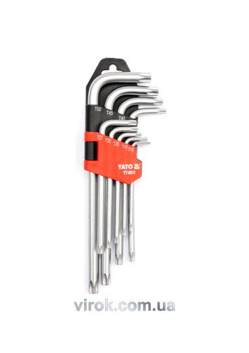Набір ключів Torx Г-подібних YATO Т10-Т50 9 шт