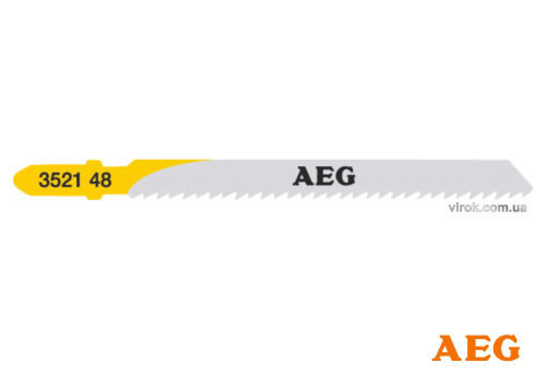 Полотно по дереву, пластику, ДСП до електролобзика AEG 75 x 2.5 мм 5 шт (4932352148)