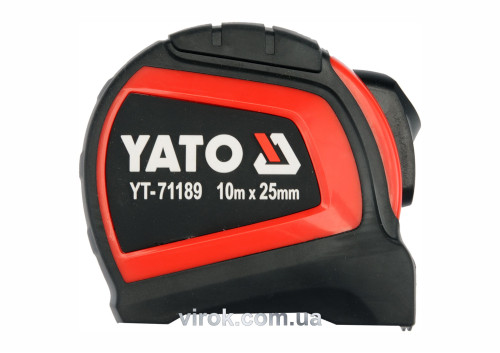 Рулетка сталева з нейлоновим покриттям YATO 10 м х 25 мм