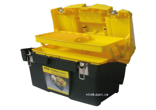 Ящик для інструментів пластиковий STANLEY 48.6 х 27.6 х 23.2 см з 2 органайзерами і металевими замками