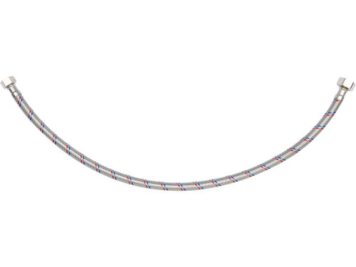 Шланг водопровідний з опліткою з нерж сталі FALA l= 600мм, Ø= 8/12, з'єднання F-1/2" х F-3/8" 1 МПа