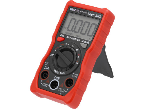 Мультиметр TRUE RMS електричних параметрів YATO з LCD-цифровим діапазоном 4000 від 2х1,5V;AA батар