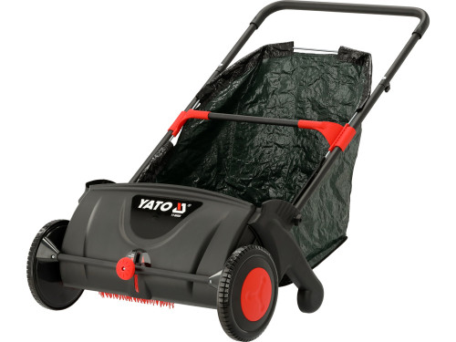 Збирач трави і листя з ручним приводом YATO: на 2 колесах, робоча зона- 53 см, 4 щітки, кошик- 100 л