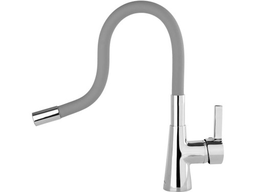 Змішувач води FALA "FLEXIBLE" для раковини з гнучкою сірою лійкою