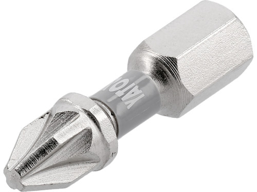Насадка викруткова YATO; PZ2 х 25мм. шпиндель 6-гран- 1/4", покрита нікелем, 2шт.[10]