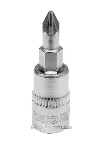 Головка торцева з насадкою викрутковою POZIDRIV YATO 1/4" PZ1 х 37 мм