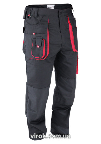 Штани робочі YATO червоно-чорні, розмір XL