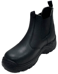Чоботи низькі робочі з полірованої спилок шкіри YATO CHELSEA розм. 43, чорні з поліуретанов підошвою