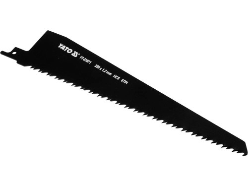 Полотно по дереву до шаблевої пили HCS YATO: прямий різ, 230x 45 мм, t= 1,2 мм, 6 зубів/1" [10/100]