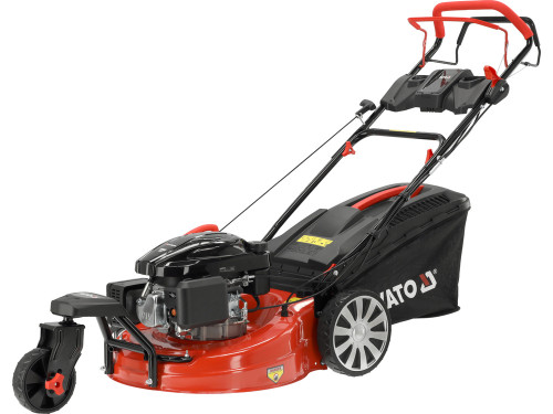 Газонокосарка бензинова YATO з приводом: 3,5кВт, ширина різання: Ø= 53 см, травозбірник- 62л