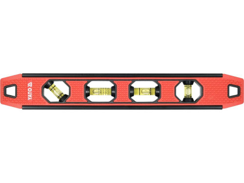 Рівень "TORPEDO" з алюмінієвим корпусом YATO: L= 300 мм. 4 капсули, магніт [45]