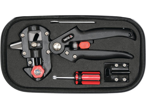 Сікатор для щеплення гілок YATO з 2 функціями і 3 вида лез з обладунками в футлярі [20]