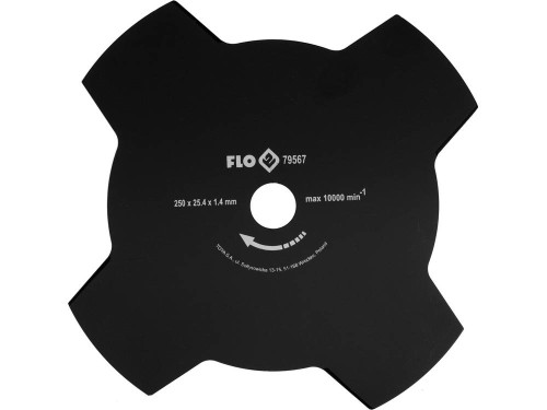 Ніж 4-різцевий до бензокоси FLO, 250 мм, кріпильний Ø= 25,4 мм [25/50]