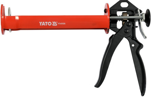 Пістолет для нанесення густих мас YATO : півкруглий, L= 225 мм, W= 60 мм