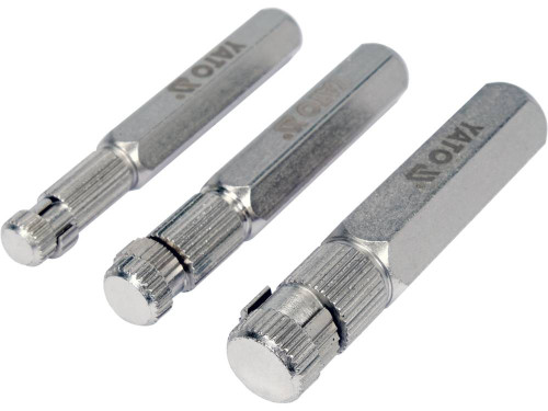 Знаряддя для викручування ніпелів YATO 3/8", 1/2", 3/4", 3 елем. [6/24]