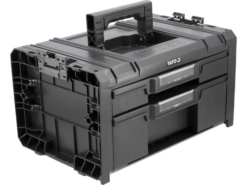 Ящик модульний Т3 системи S12 пластиковий YATO з 3 комірковими шуфлядами, 450x320x240 мм [1]