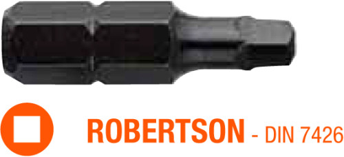 Насадка викруткова INDUSTRY USH ROBERTSON R0 x 25 мм 5 шт