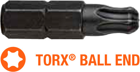 Насадка викруткова INDUSTRY USH Torx BALL END T10 K x 25 мм 5 шт